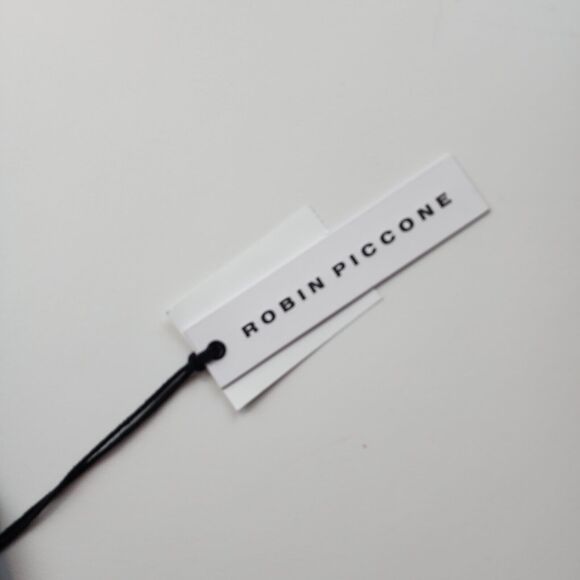 Robin Piccone Billie Halter Twist Bikini Top Womens Medium Black Rose Tie Neck - Picture 8 of 9